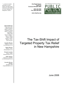 The Tax-Shift Impact of Targeted Property Tax Relief in New