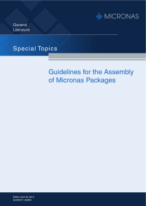 Guidelines for the Assembly of Micronas Packages