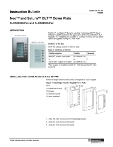 Clipsal® Neo™ and Saturn™ DLT™ Cover Plate