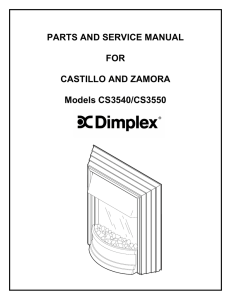 PARTS AND SERVICE MANUAL FOR CASTILLO AND