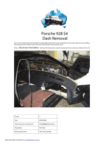 Porsche 928 S4 Dash Removal