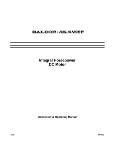 Integral Horsepower DC Motor - Micro-Machine-Shop