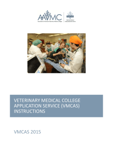 Veterinary Medical college Application Service (VMCAS) Instructions