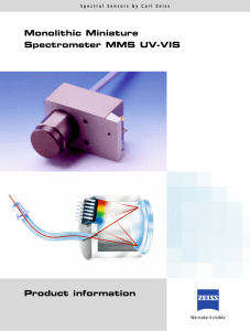 Monolithic Miniature Spectrometer MMS UV-VIS