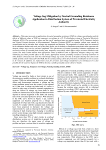 Voltage Sag Mitigation by Neutral Grounding Resistance Application