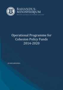 Operational Programme for Cohesion Policy Funds 2014-2020