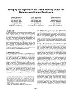 Bridging the Application and DBMS Profiling Divide for