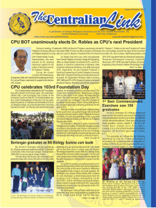 CPU BOT unanimously elects Dr. Robles as CPU`s next President