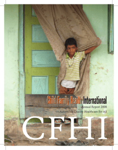 CFHI AR 2008 - Child Family Health International
