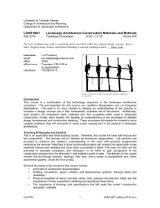 Landscape Architecture Construction Materials