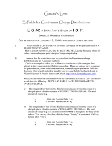 Gauss`s Law - Daniel Yaverbaum