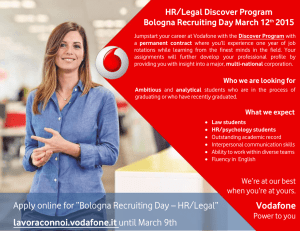 Apply online for “Bologna Recruiting Day – HR