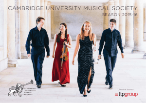 CAMBRIDGE UNIVERSITY MUSICAL SOCIETY