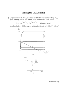 Biasing the CE Amplifier
