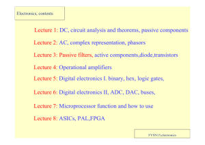 Lecture 1: DC, circuit analysis and theorems, passive components