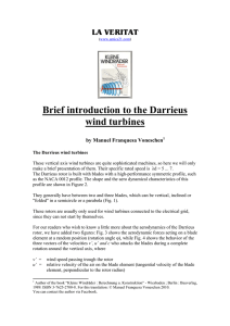 Brief introduction to the Darrieus wind turbines