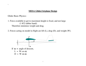 MESA Glider/Airplane Design