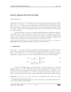 metric inequalities for polygons