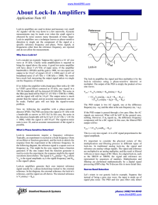 SRS lock-in amplifier documentation