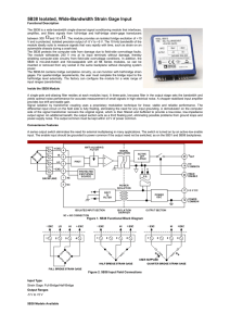 5B38 Isolated, Wide-Bandwidth Strain Gage Input