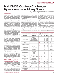 Dec 2005 Fast CMOS Op Amp Challenges Bipolar Amps on All Key