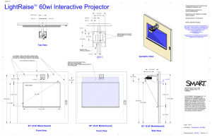 LightRaise 60wi interactive projector CAD drawings