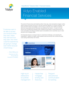 Vidyo Enabled Financial Services
