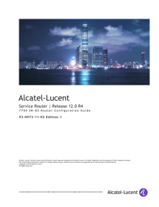 7750 SR OS Router Configuration Guide 12.0r4 - Alcatel