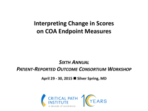 Interpreting Change in Scores on COA Endpoint Measures
