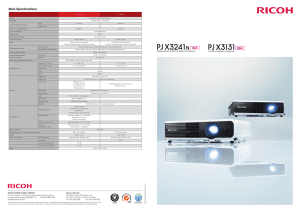 Main Specifications - Ricoh Hong Kong Limited