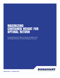 maximizing container weight for optimal return