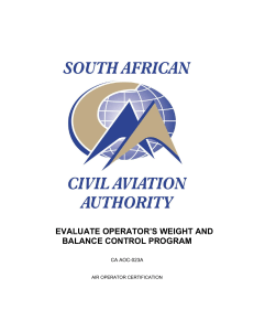 CA AOC-023a - South African Civil Aviation Authority