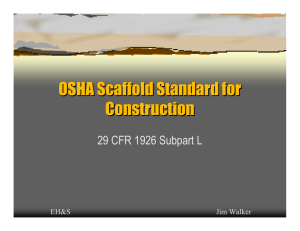 OSHA Scaffold Standard for Construction