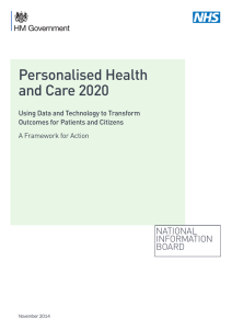 Personalised Health and Care 2020