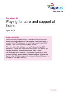 Paying for care and support at home