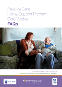 Palliative Care Home Support Program Care