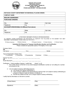 Vendor Application Form