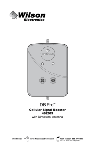 Wilson 462205 DB Pro 3G Installation Guide