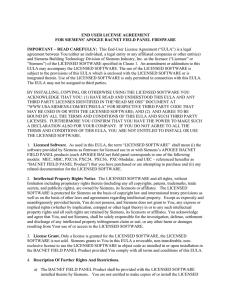 end user license agreement for siemens` apogee bacnet field panel