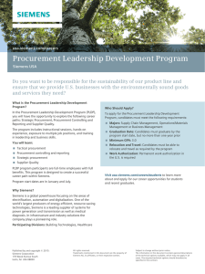 Procurement Leadership Development Program