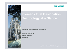 Siemens Fuel Gasification Technology at a Glance