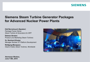 Siemens Steam Turbine Generator Packages