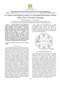 A Closed Loop Speed Control of a Switched Reluctance