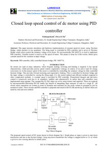 Closed loop speed control of dc motor using PID controller