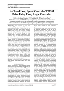 A Closed Loop Speed Control of PMSM Drive Using Fuzzy