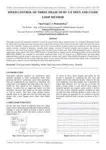 speed control of three-phase im by v/f open and close loop method