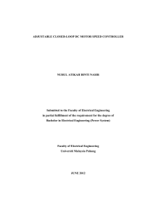 ADJUSTABLE CLOSED-LOOP DC MOTOR SPEED CONTROLLER