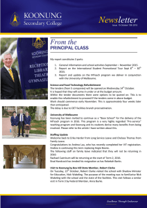 Newsletter - Koonung Secondary College