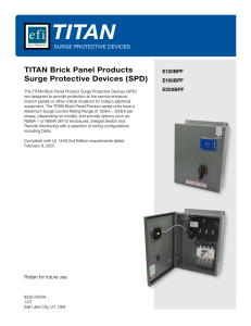 TITAN Brick Panel Products Surge Protective Devices (SPD)