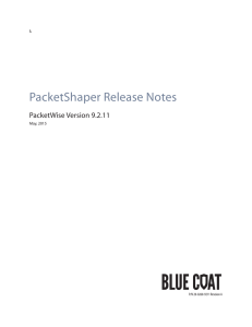 PacketShaper Release Notes - Blue Coat BlueTouch Online